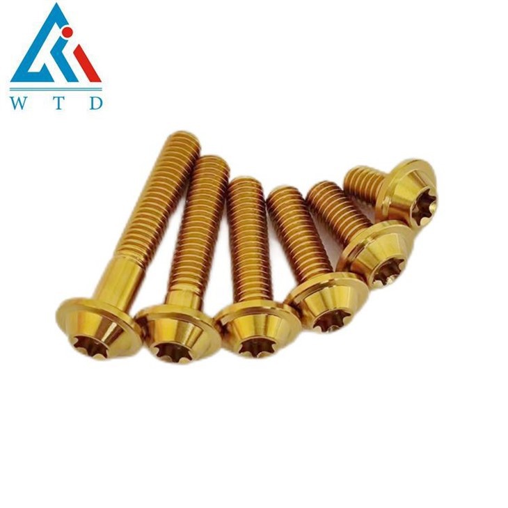 M6 gold colors titanium bolts
